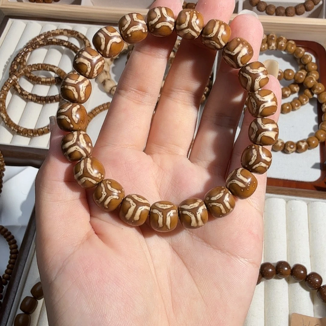 手串紫金鼠11*10大奔驰纹花皮熊猫实心眯眯眼手抛
