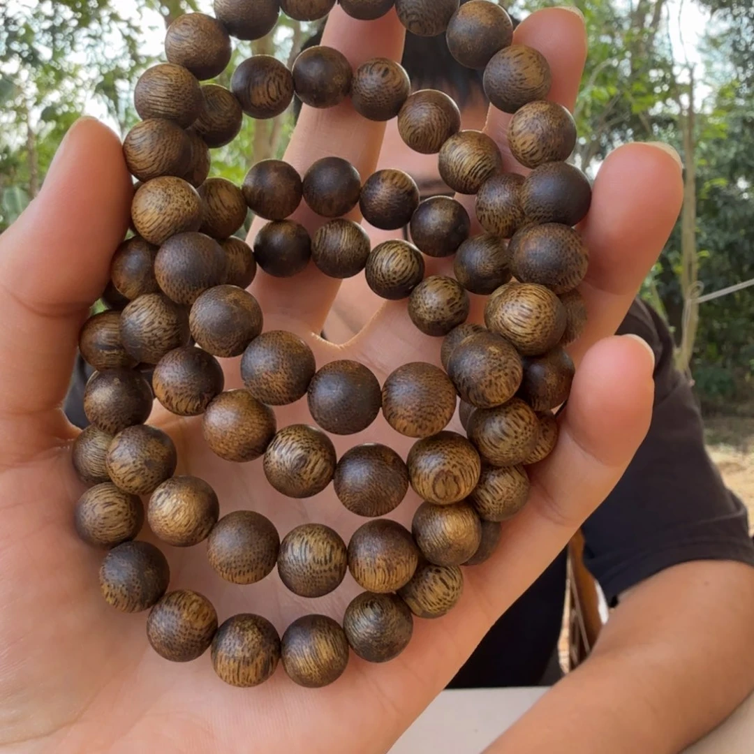 沉香沉香碎屑莺歌岭奇楠圆珠单圈10*8 多样性发一