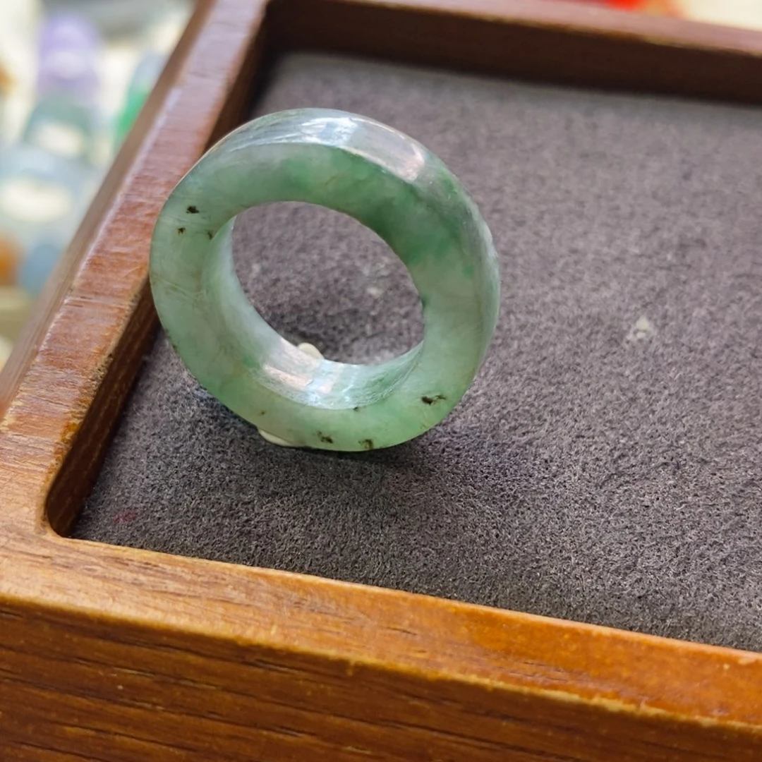 定制翡翠未镶嵌翡翠戒指14-16有包容