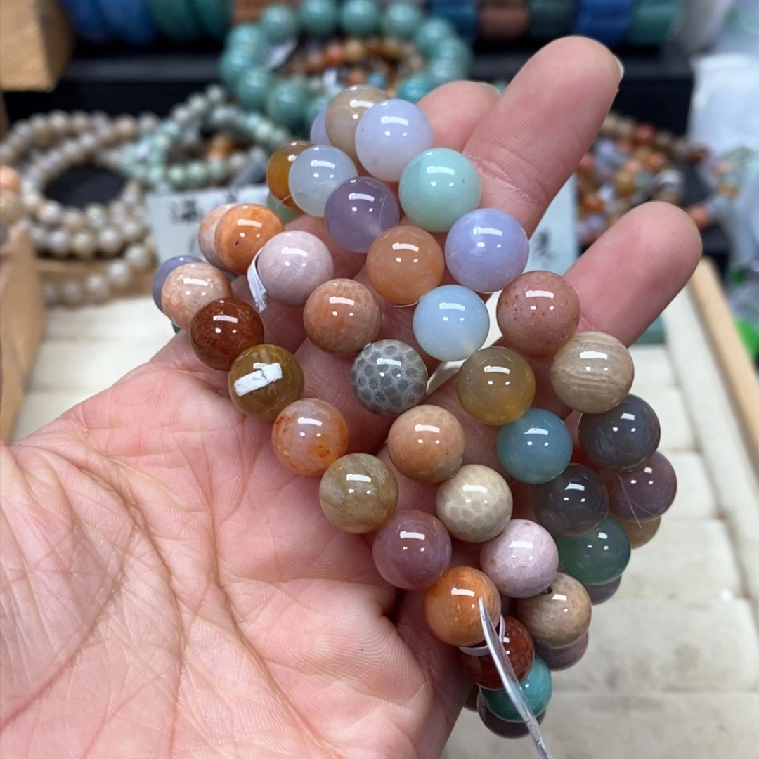 硅化珊瑚（珊瑚玉）手链未镶嵌帽**姐125