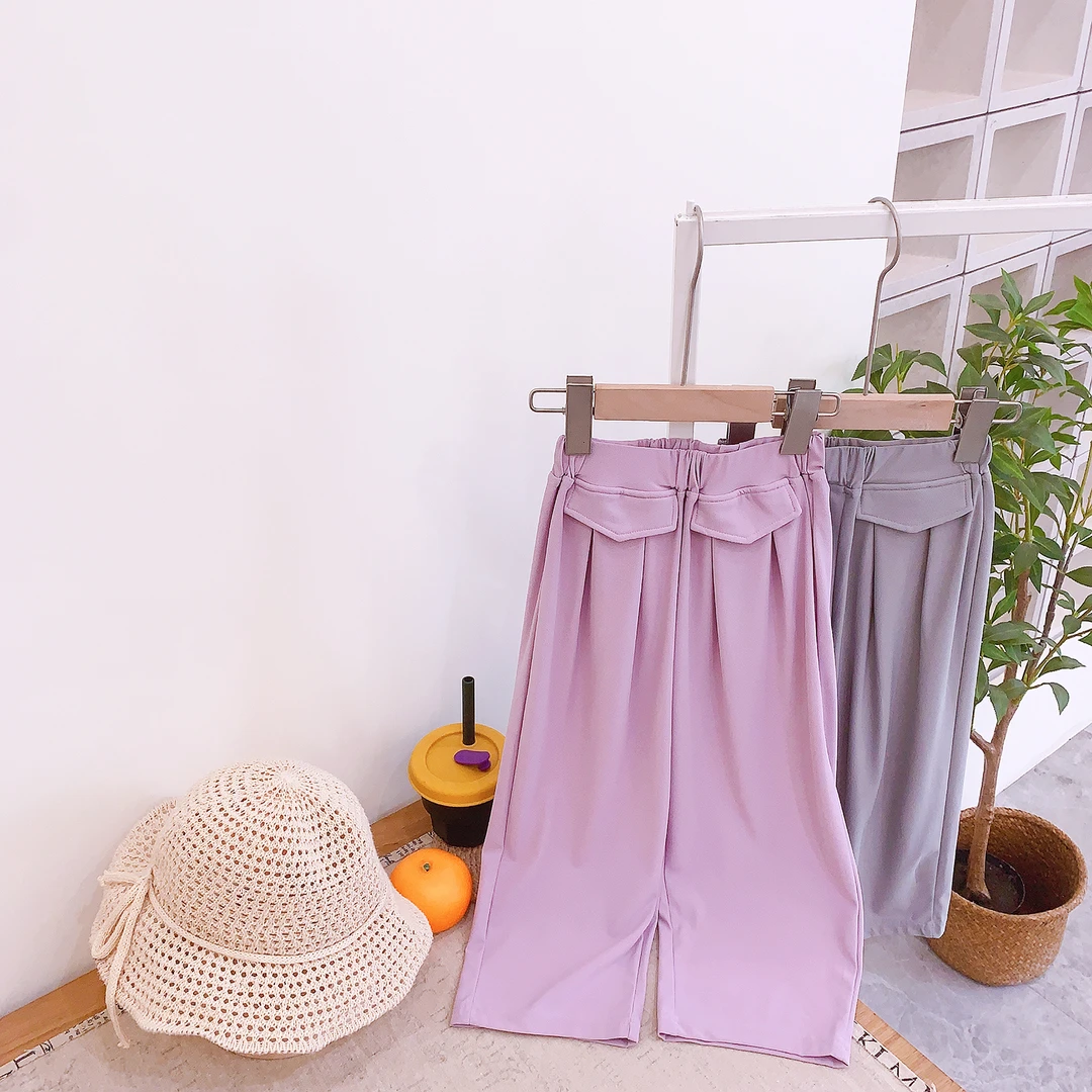 A 206077 垂坠感凉凉阔腿裤夏季新款  女童休闲裤抖抖裤