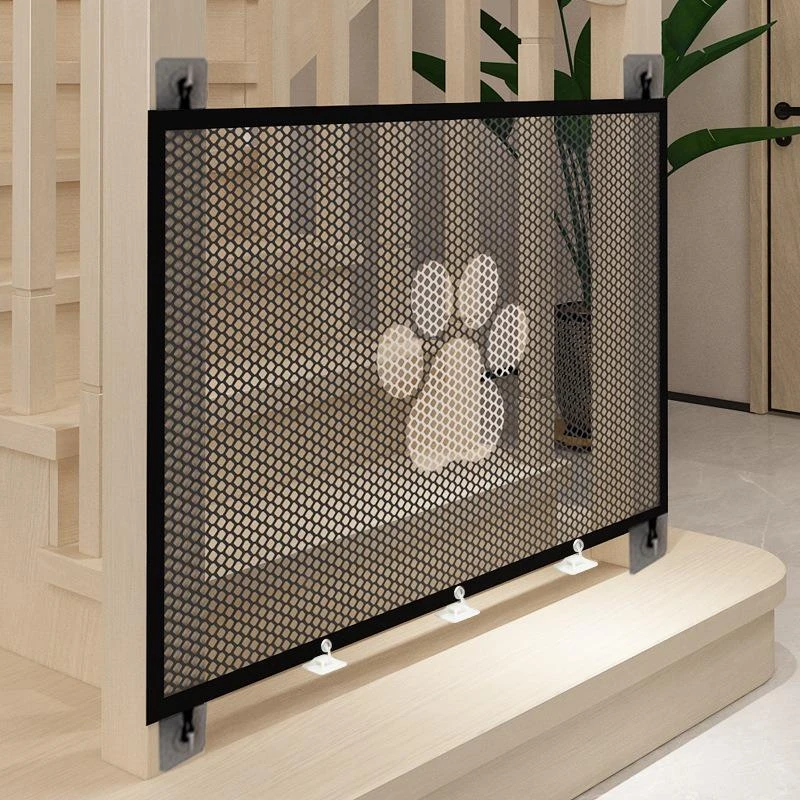 防底部钻宠物门栏狗狗隔离网便携折叠式猫狗障碍防护网围栏免打孔