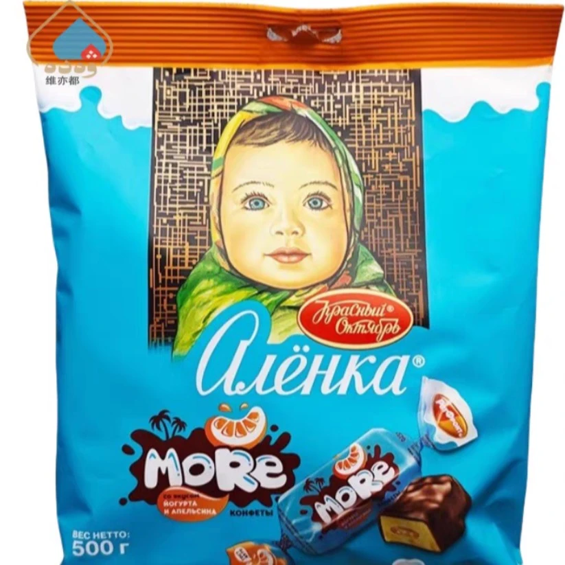 爱莲巧牌酸奶橙子味夹心巧克力糖果