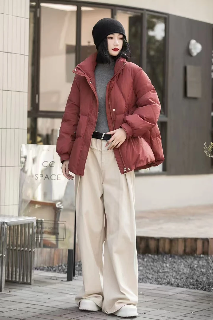 时尚短款宽松加厚韩版秋冬棉服 90绒