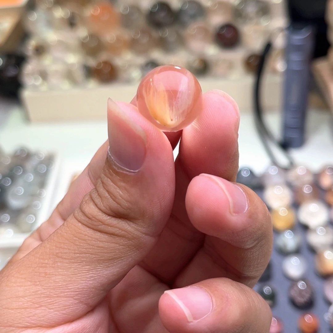 水晶手串未镶嵌天然兔毛水晶单珠