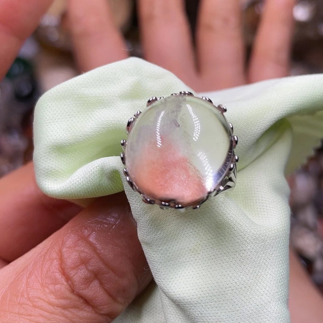 【闪购商品】水晶珠宝半成品银S925镶嵌戒指