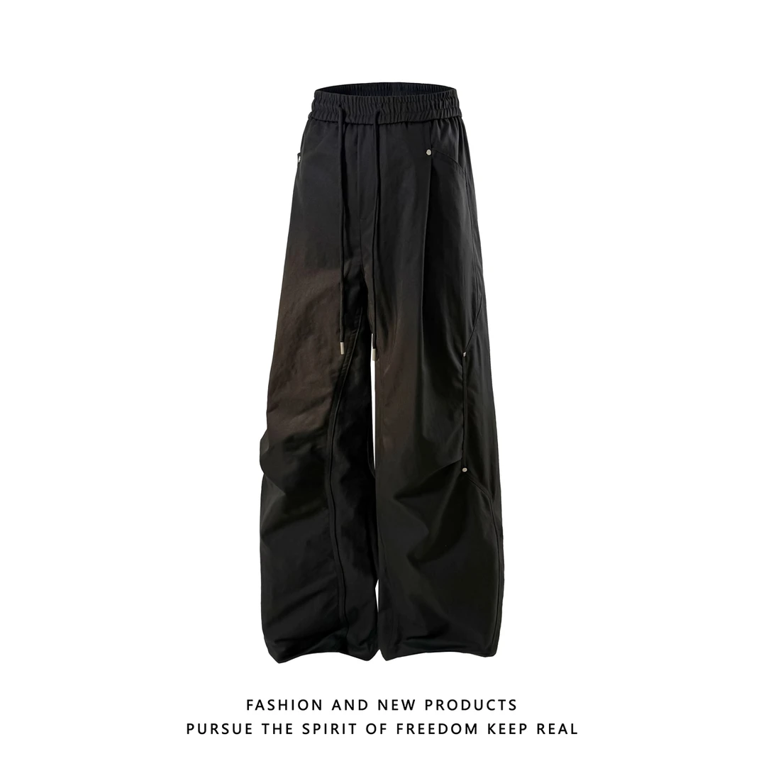 美式松弛感直筒工装裤男秋季三防户外休闲徒步登山百搭阔腿裤裤子