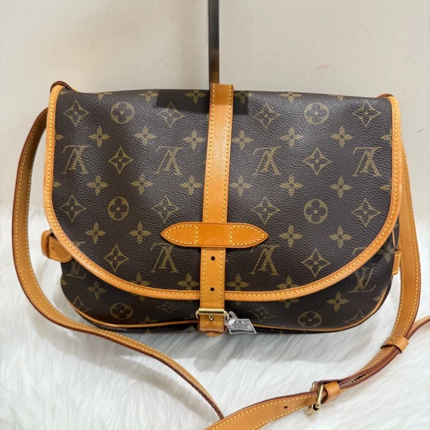 95新 LouisVuitton/路易威登 lv 老花中古双子星 斜挎包005100