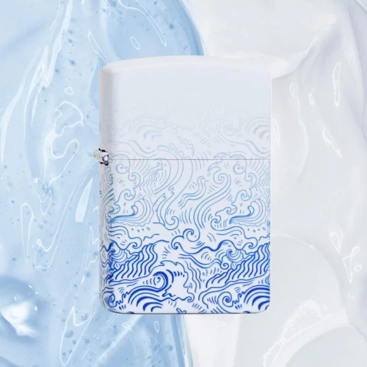 碧海蓝波防风打火机男士送男友达人无油