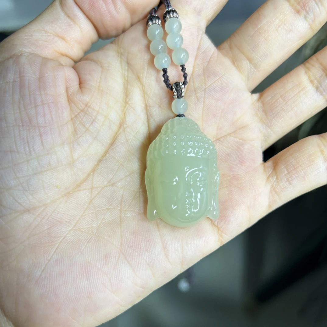 纯天然和田玉青海料出人头地