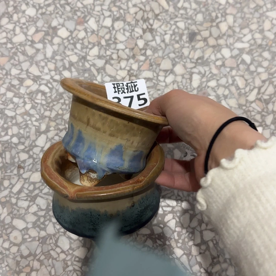 瓷片景德镇手工花盆