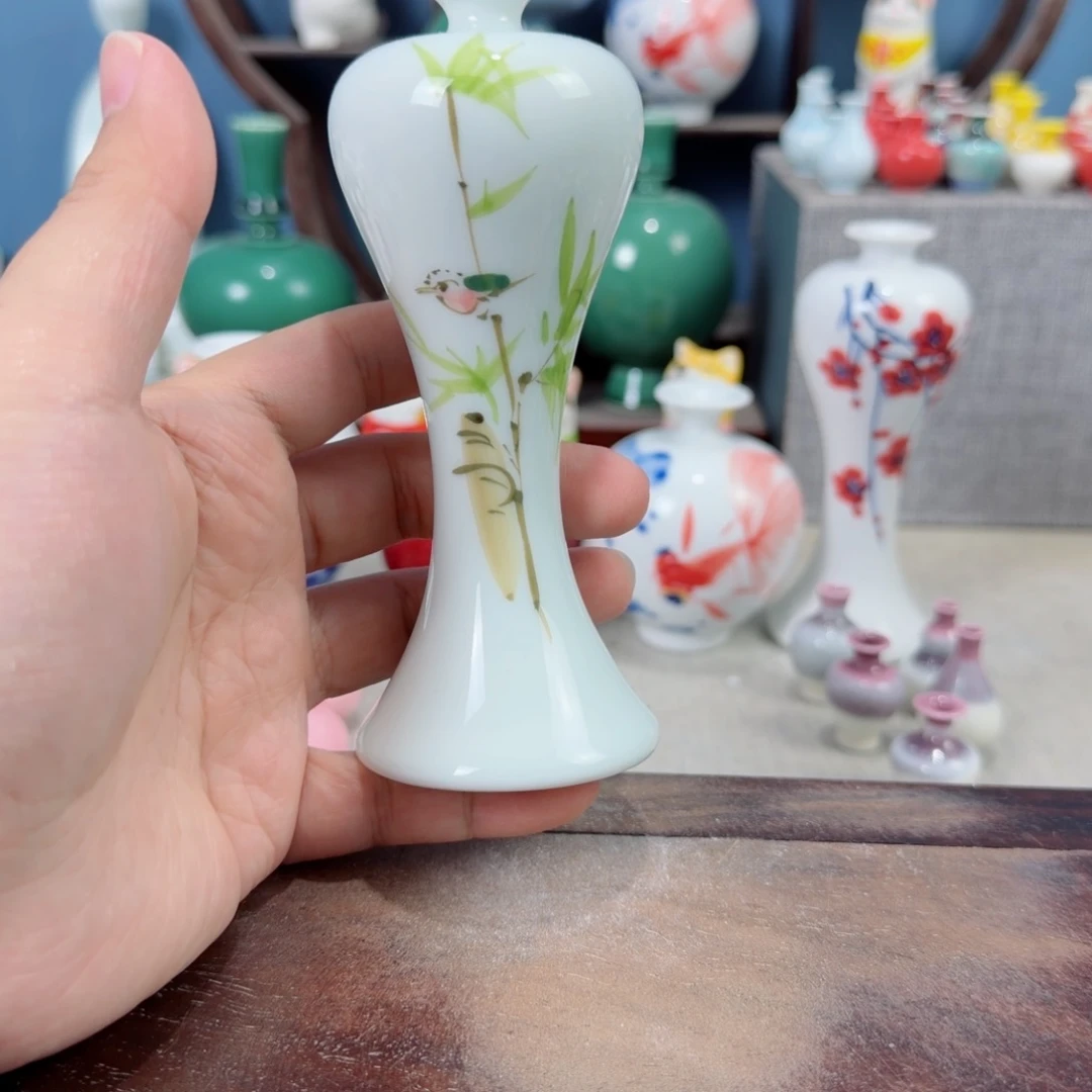 陶瓷手工小花器摆件