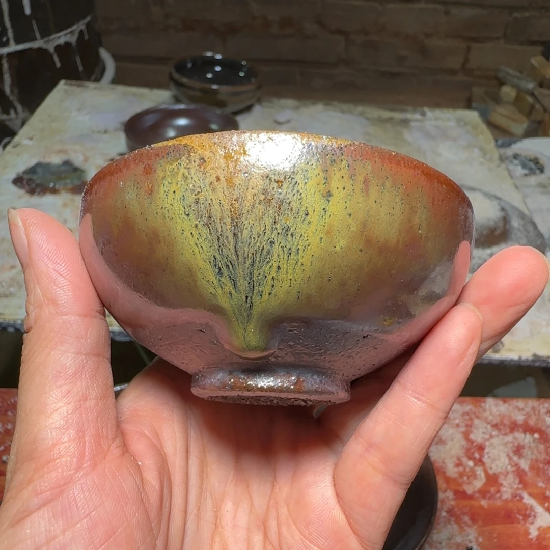 柴烧建盏茶盏茶杯437