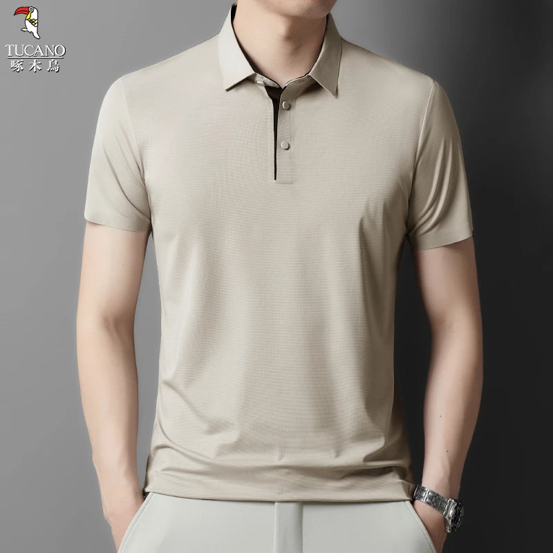 啄木鸟春夏新款男polo衫日常百搭休闲商务绅士顺滑亲肤时尚帅气