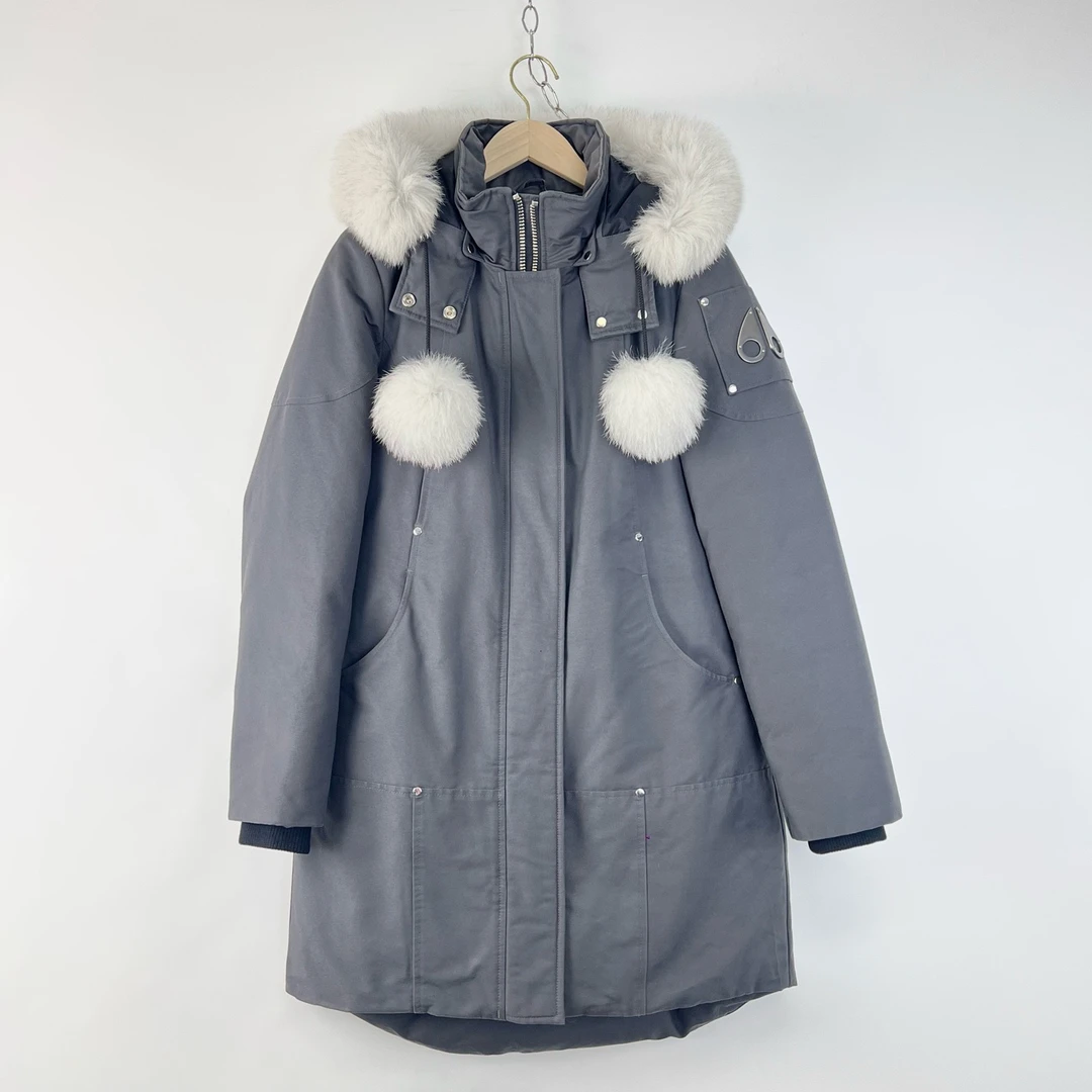 99新 MOOSE KNUCKLES/慕斯纳可兹 M码/剪刀/灰黑色羽绒服/08952/