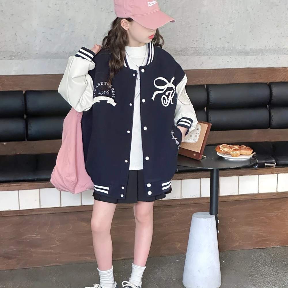 女童棒球服春秋款2025新款女大童韩系穿搭儿童秋季休闲洋气外套