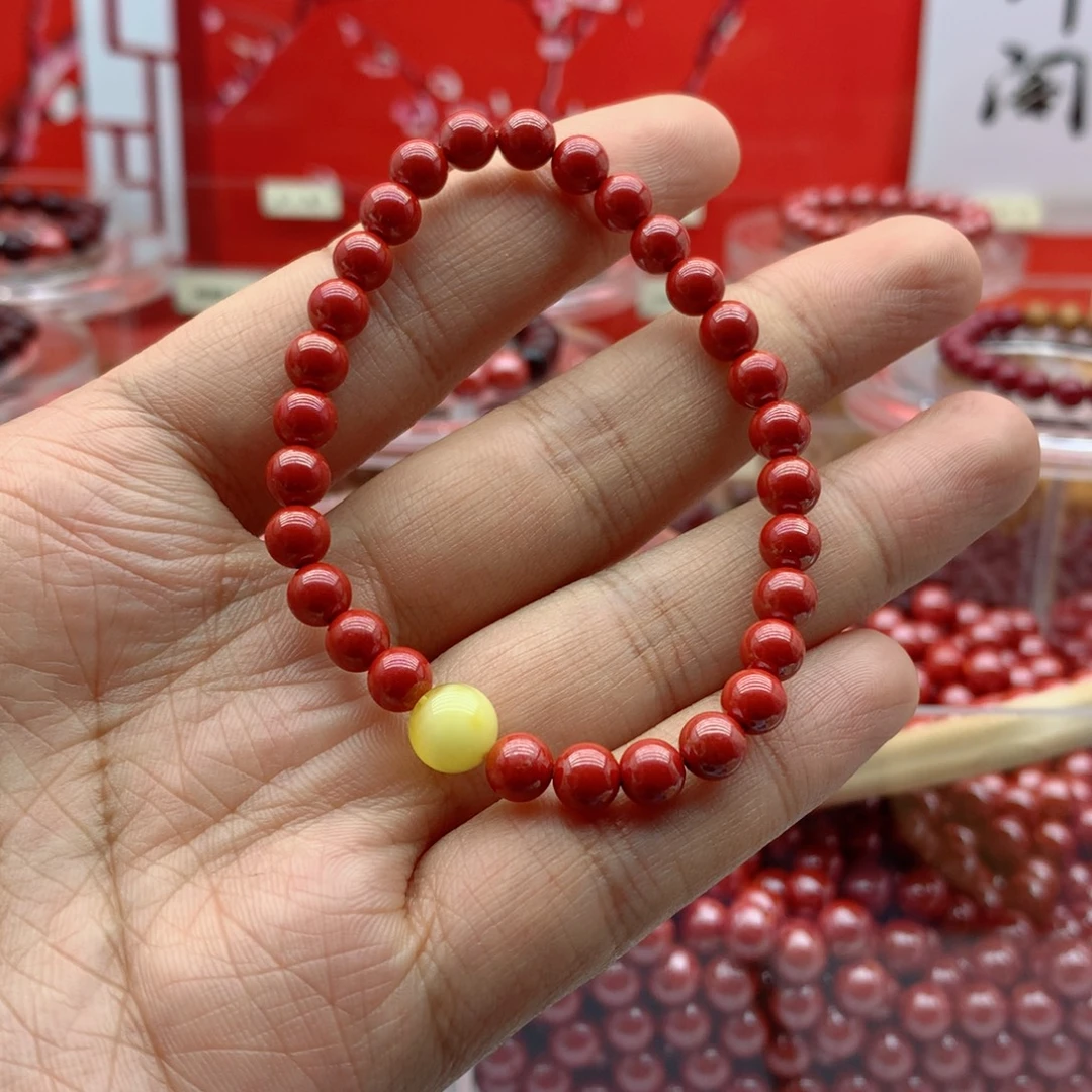 天然辰砂帝王砂手串