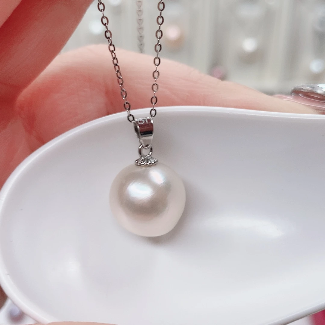 合金淡水珍珠吊坠(赠链)