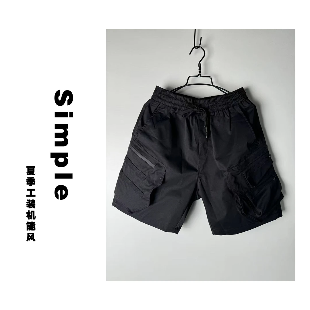 【Simple】2025新款小众解构多口袋宽松百搭夏季薄款五分裤