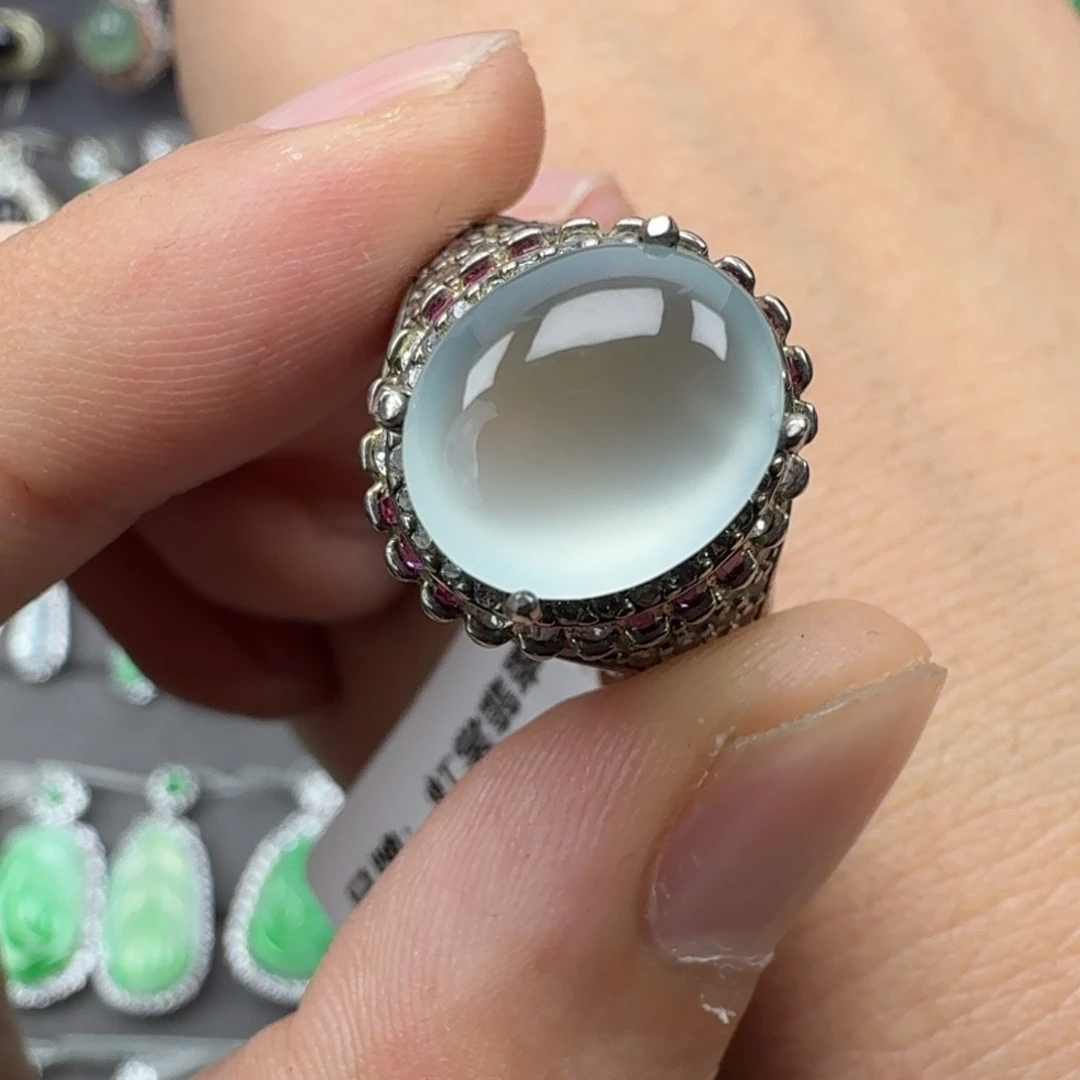 翡翠未镶嵌戒指天然缅甸翡翠A货