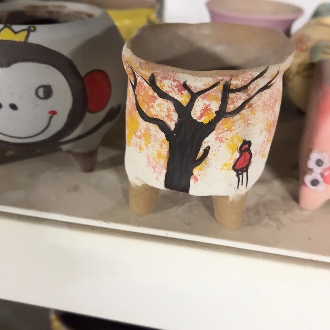 口径7厘米小树方盆一物一拍