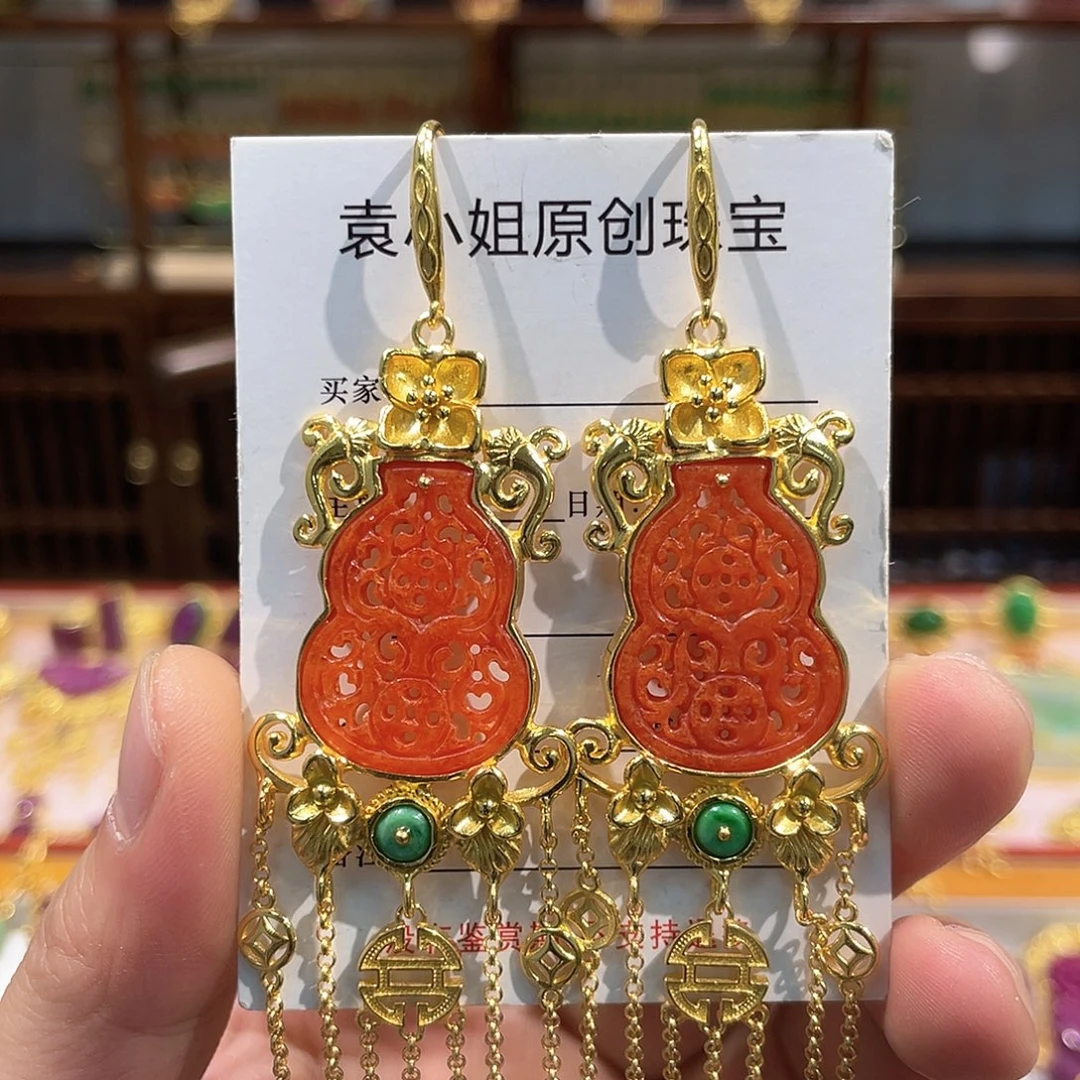 锦纶铁合金耳坠耳饰