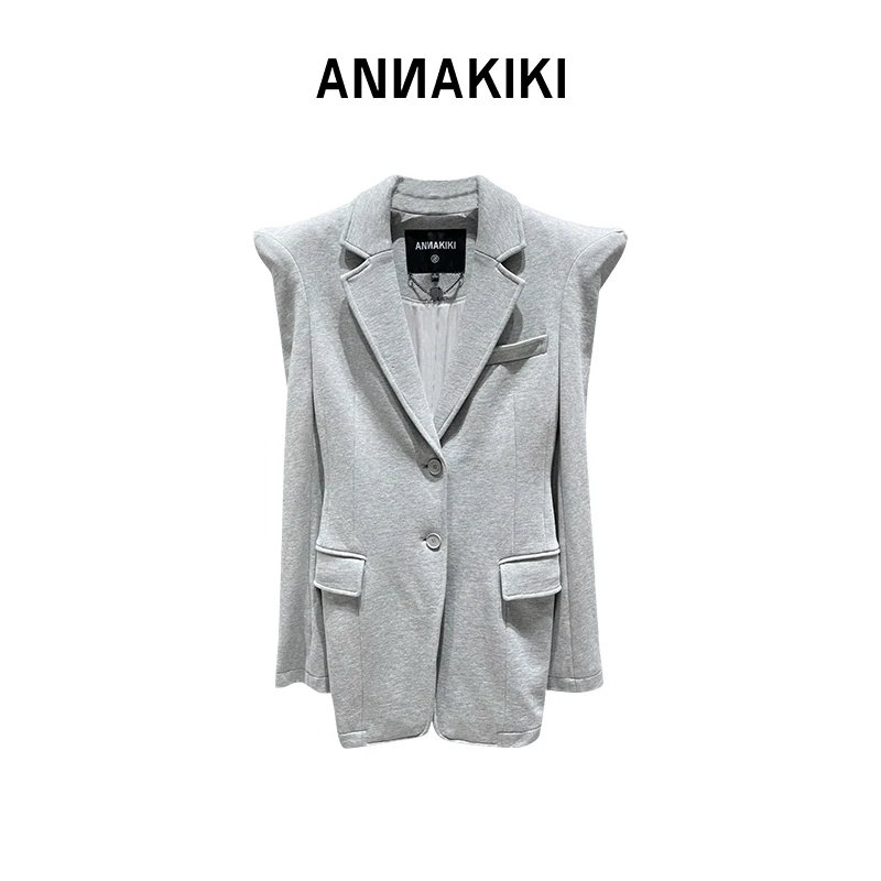 张千万 x ANNAKIKI年度限時破价！//耸肩收腰西装外套3D4T0618H808