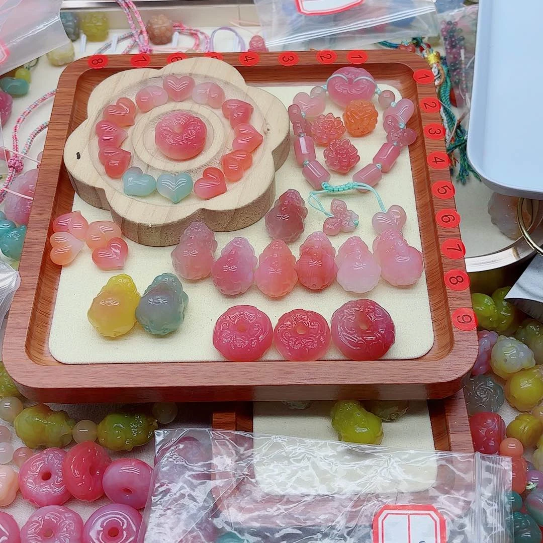 玛瑙/玉髓手链未镶嵌@**L盐源56