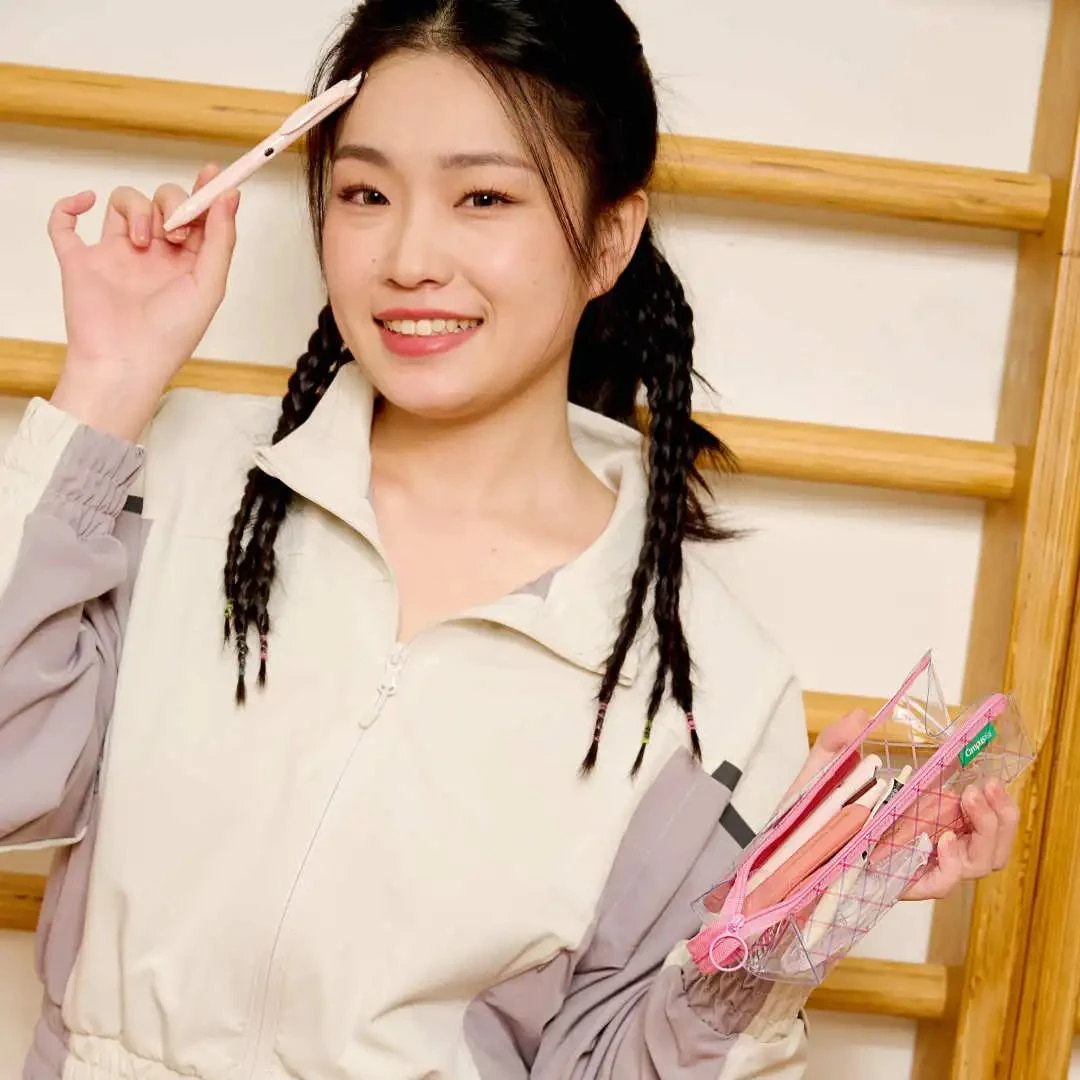 国誉50周年限定笔记本初高中学生文具软线圈本四孔活页本透明笔袋