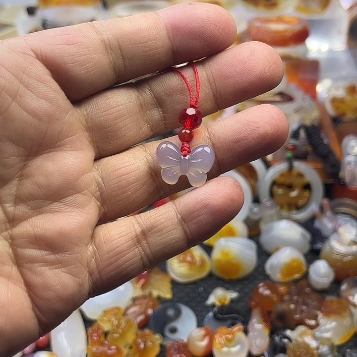 玛瑙/玉髓未镶嵌手机挂件