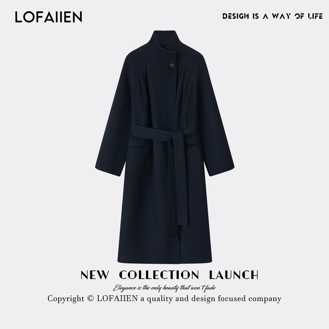 LOFAIIEN/洛梵怡 "阔野千金"设计款绵羊毛秋冬休闲羊毛大衣