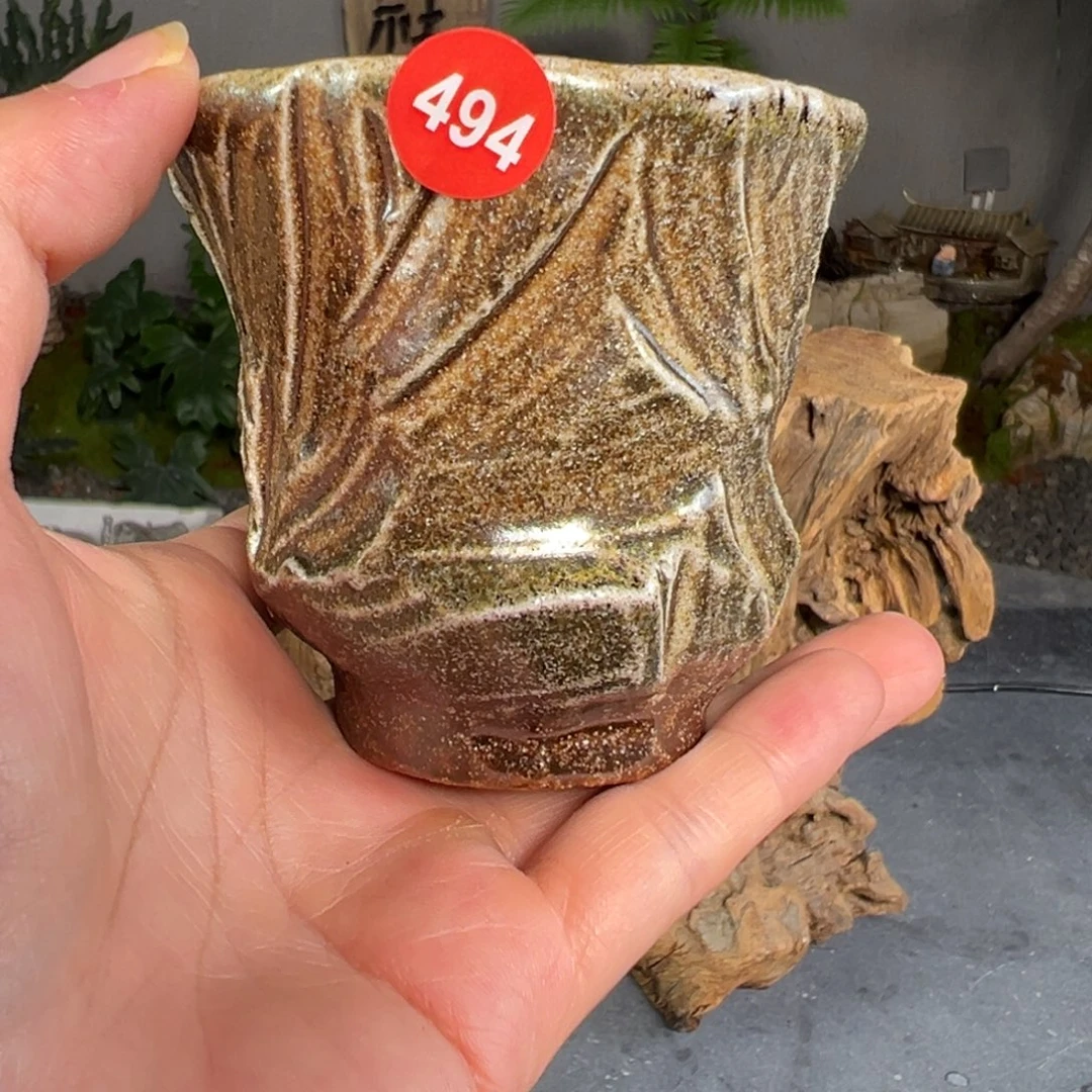杯494柴烧自然落灰釉微瑕
