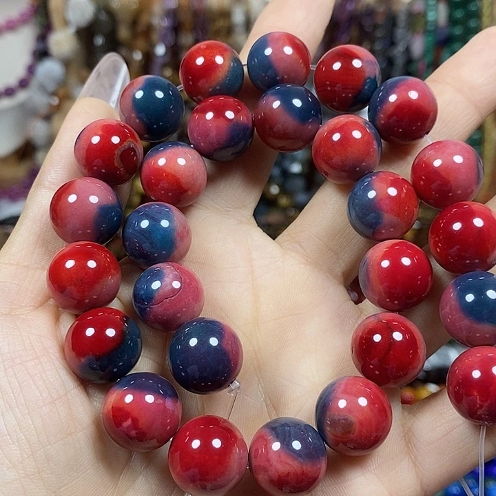 玛瑙/玉髓未镶嵌珠宝半成品地球玛瑙卡14mm