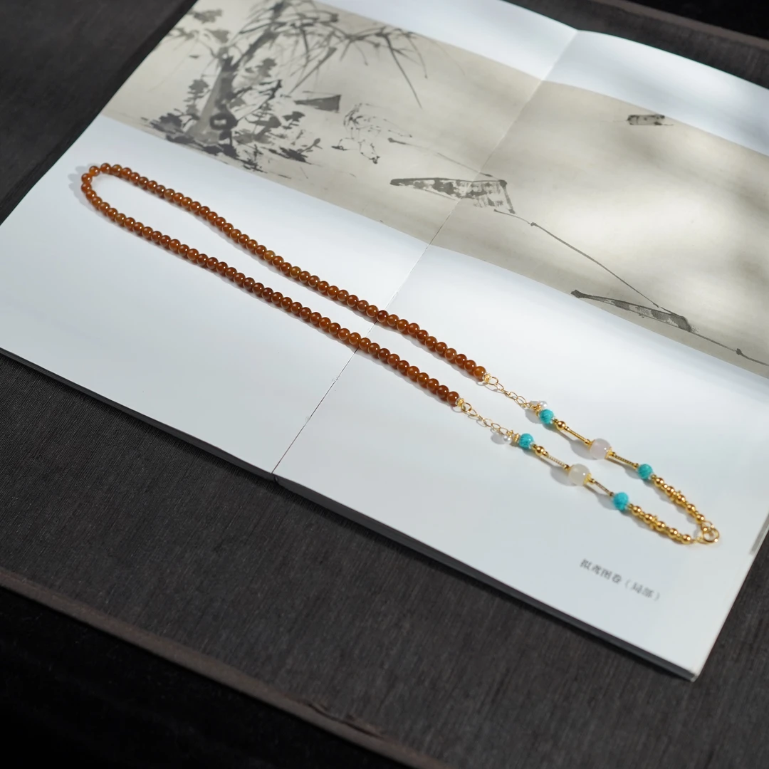 【雏菊】和田玉*项链*18k金镶嵌