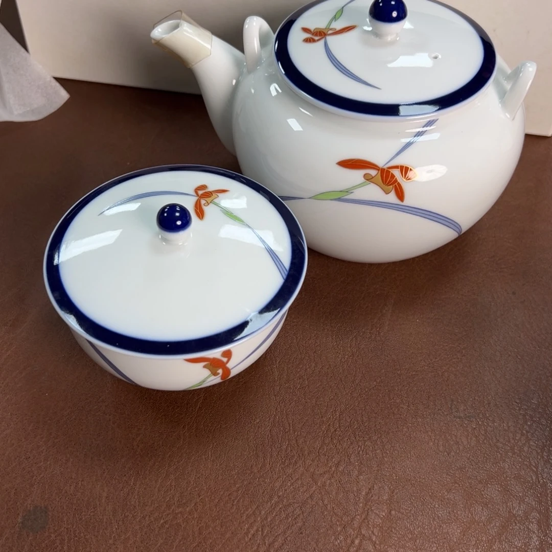 陶瓷香兰一壶五盖杯原盒