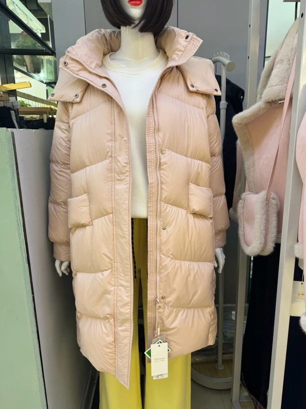 【VV FUSHI】R24116126拉链韩版极简软糯加厚时尚女装连帽棉服外套