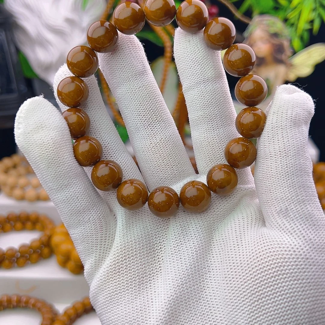 紫金鼠手串12.4尺寸半实心光珠