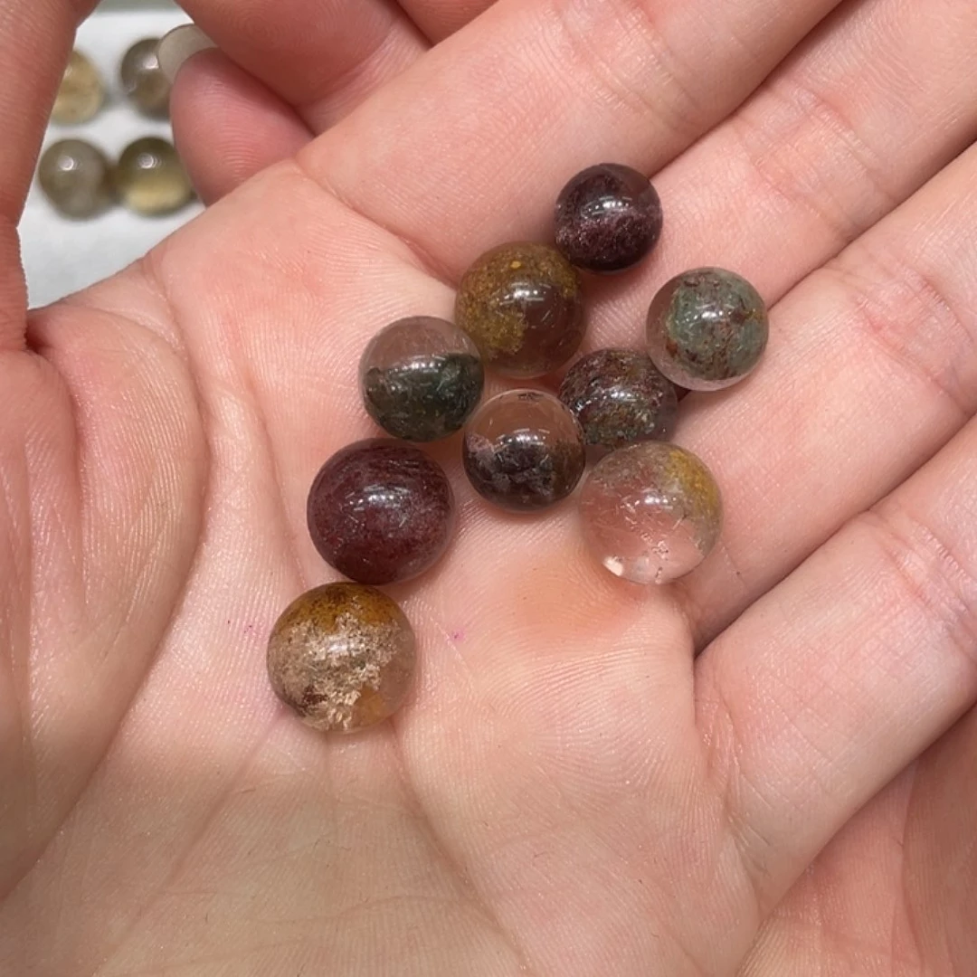 水晶珠宝半成品未镶嵌印**胖打孔，不退不换