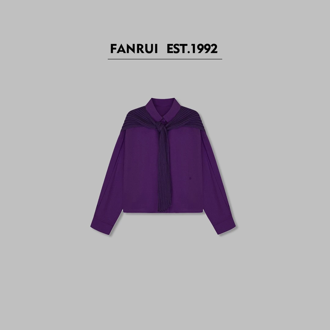 FANRUI/泛芮「早春浪漫 」高级洋气女士披肩设计感衬衫上衣LP14613