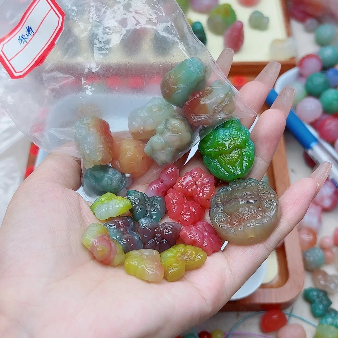 玛瑙/玉髓手链未镶嵌深****?盐源3