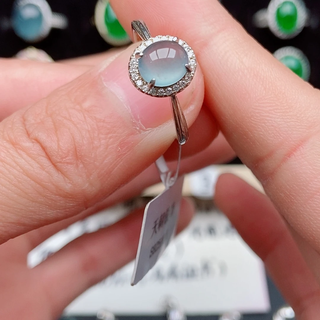 翡翠戒指银S925镶嵌0564552