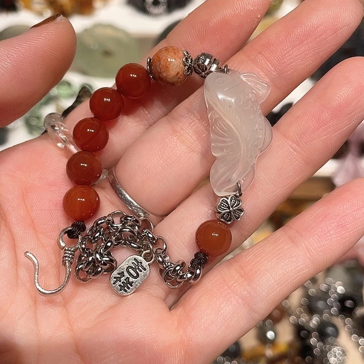 蛇纹石玉合金颈饰