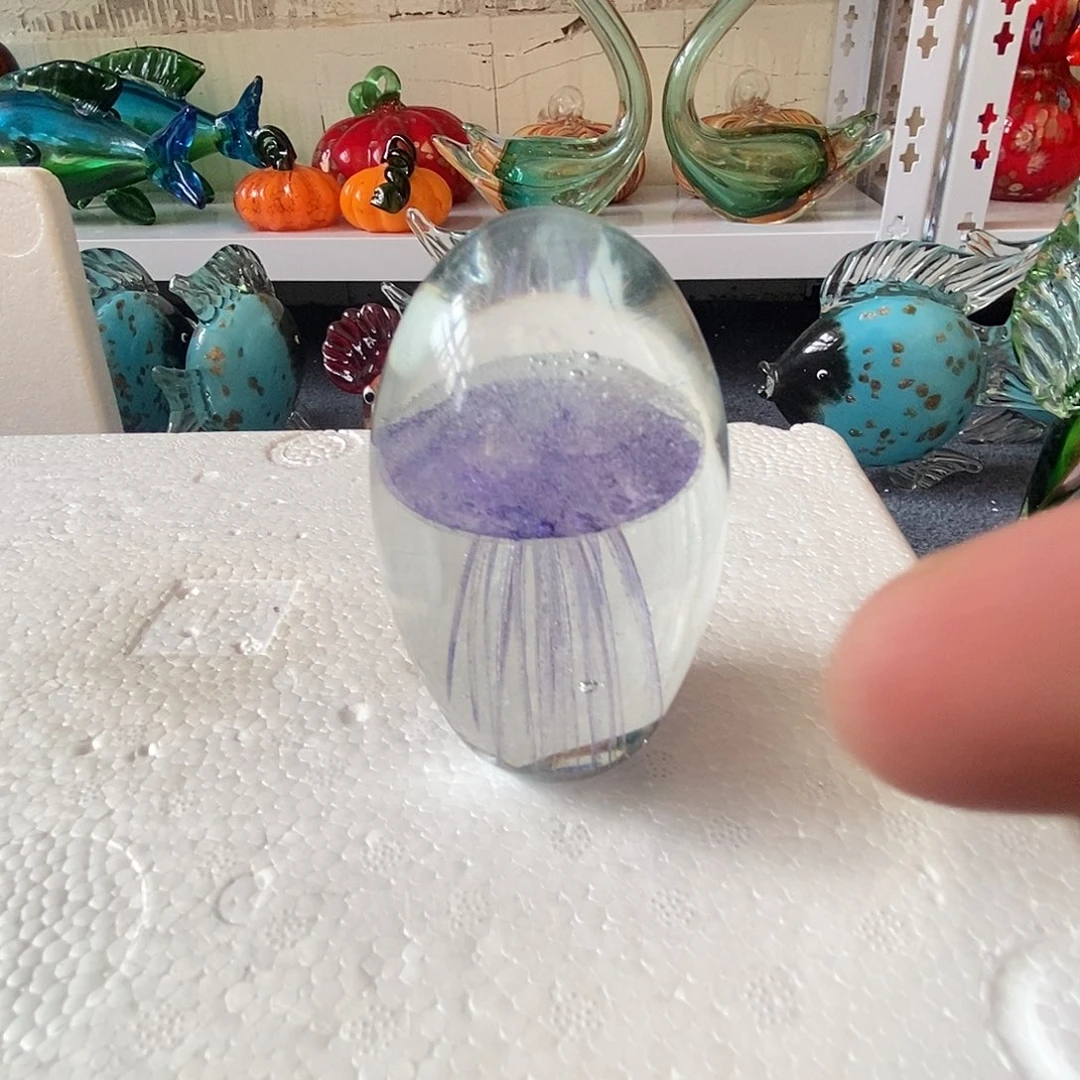 琉璃紫色夜光水母一个