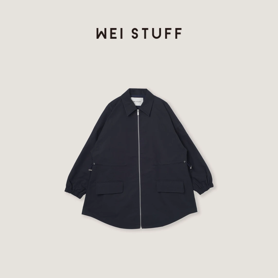 WEI STUFF“自由旅人”简约休闲拉链藏青夹克外套 10277