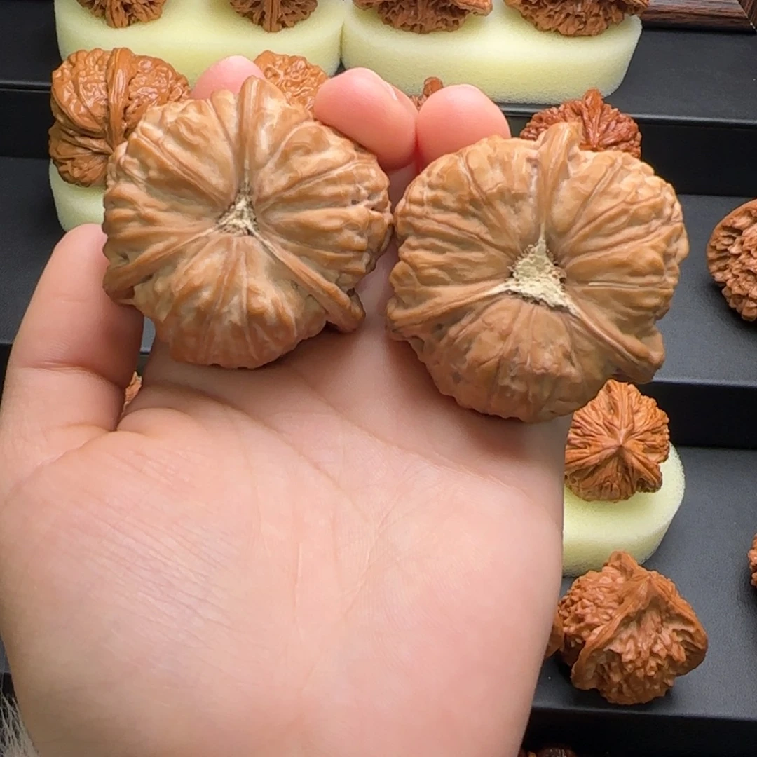 文玩核桃把件南瓜墩三棱 45尺寸