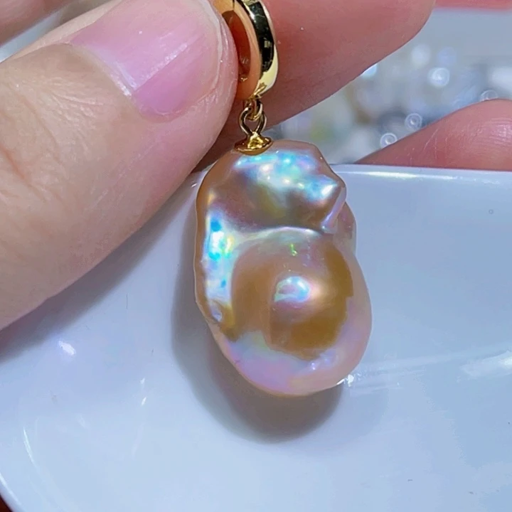 淡水珍珠银S925镶嵌颈饰