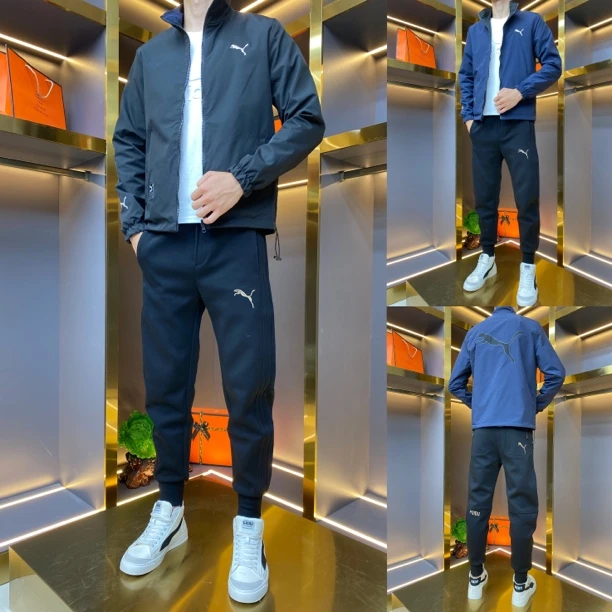 8172春秋季男士时尚百搭双面服外套立领夹克韩版休闲