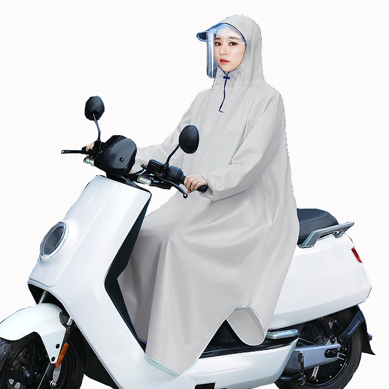 有袖雨衣电动车男女款全身防暴雨加大加厚成人单人摩托车骑行雨披