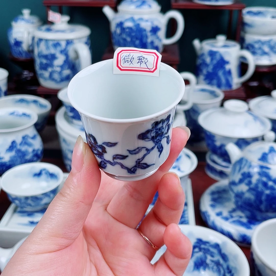 手工手绘青花，青花