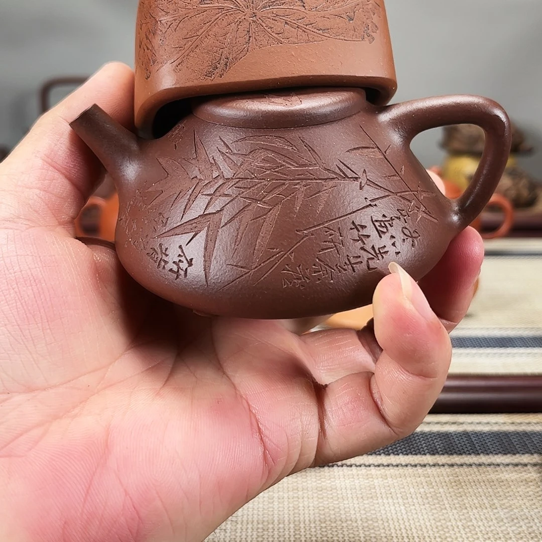 茶壶紫砂全手工子冶石瓢